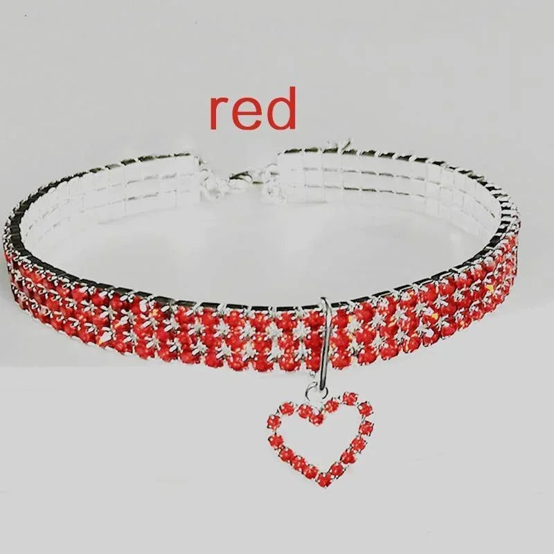 Crystal Rhinestone Pet Collar – Adjustable Jewelry for Cats & Small Dogs