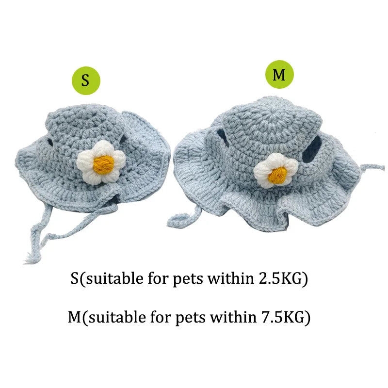 Knitted Cat Hat – Autumn Winter Pet Hat for Cats, Kittens & Small Dogs