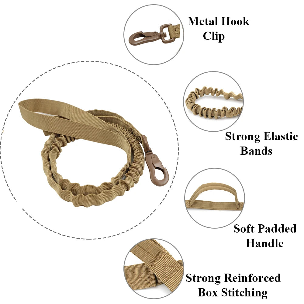 Tactical Dog Collar & Leash Set – Heavy-Duty Military Training Gear for Medium & Large Dogs