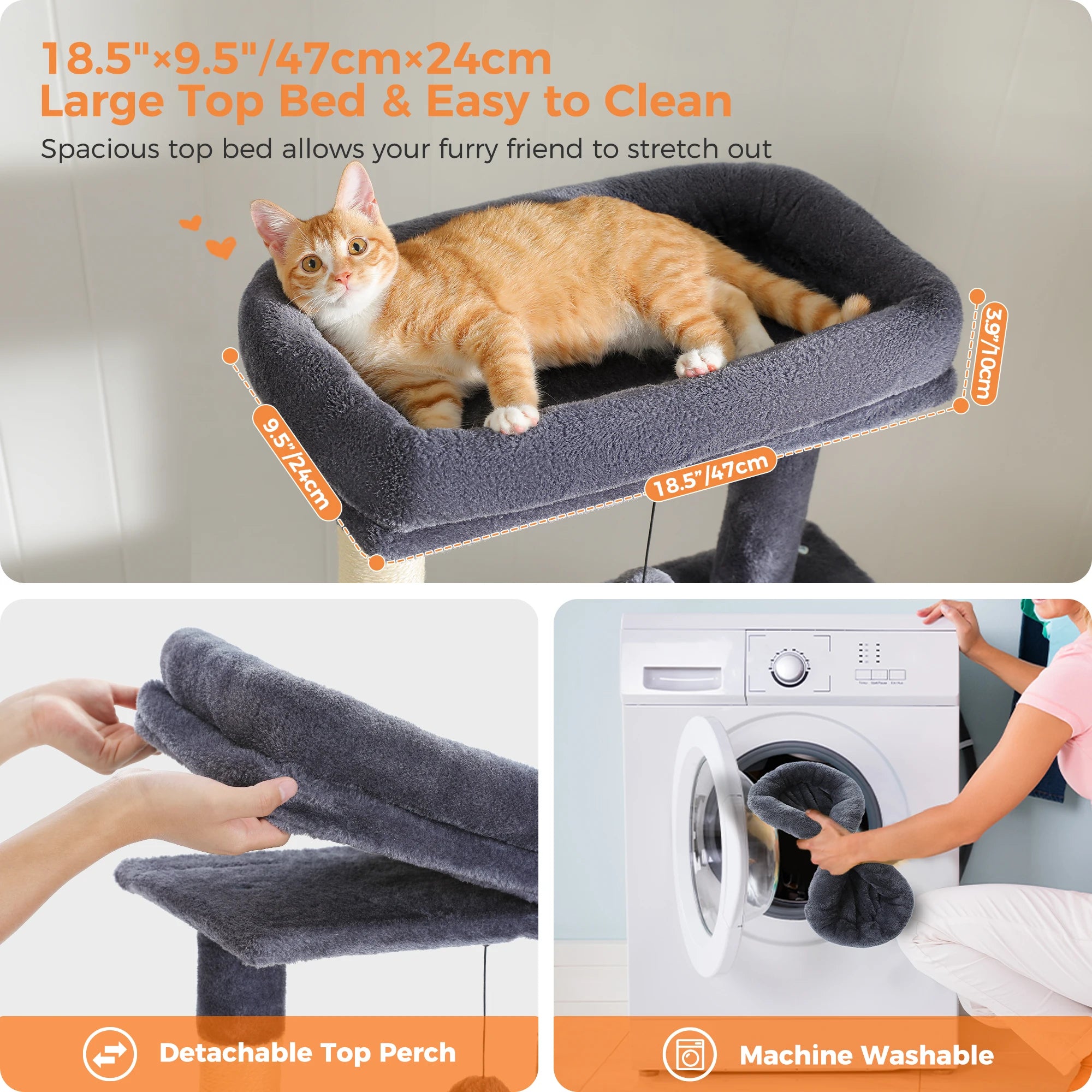 Luxury Cat Tree – Multi-Level Tower with Condos, Hammock & Scratching Posts