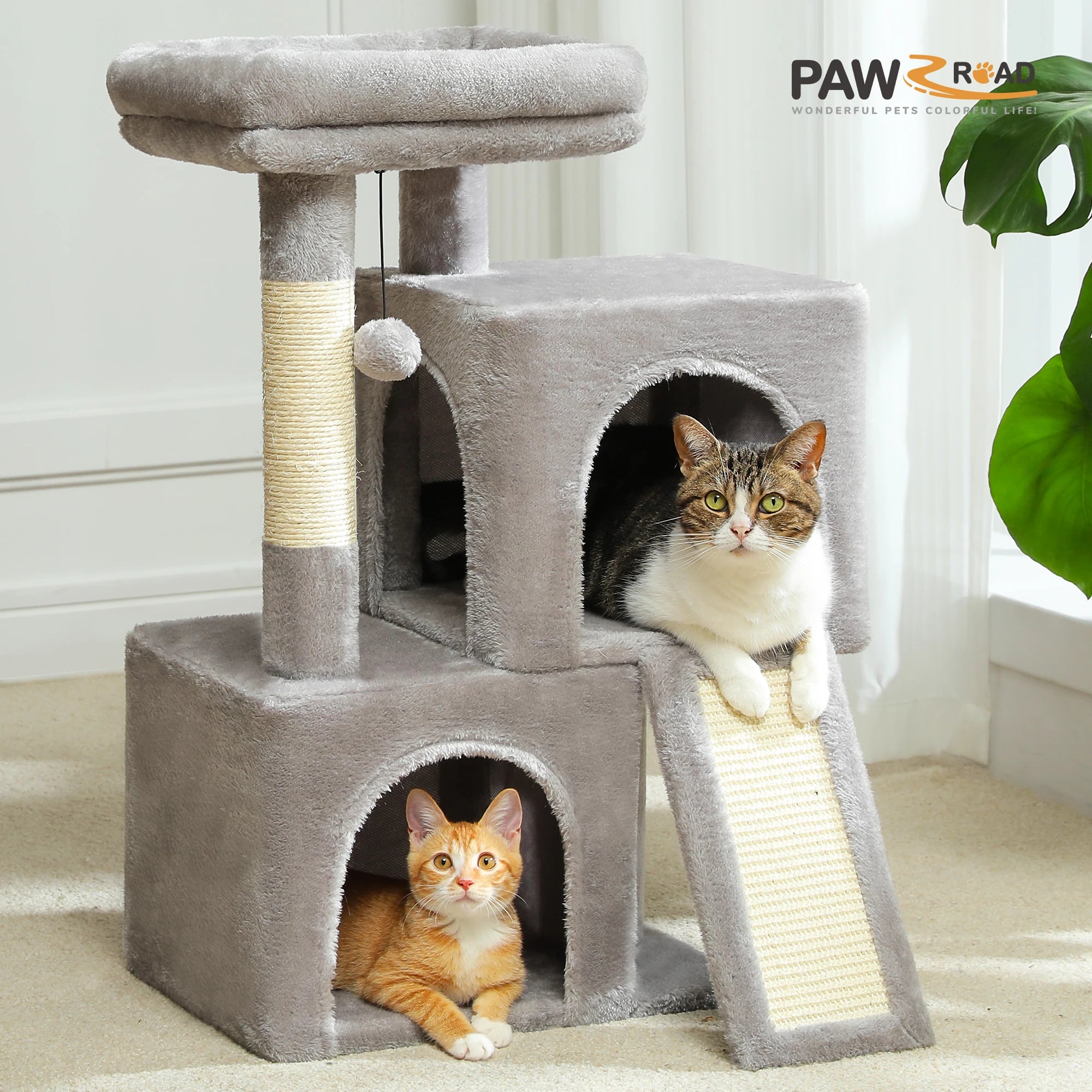 Luxury Cat Tree – Multi-Level Tower with Condos, Hammock & Scratching Posts