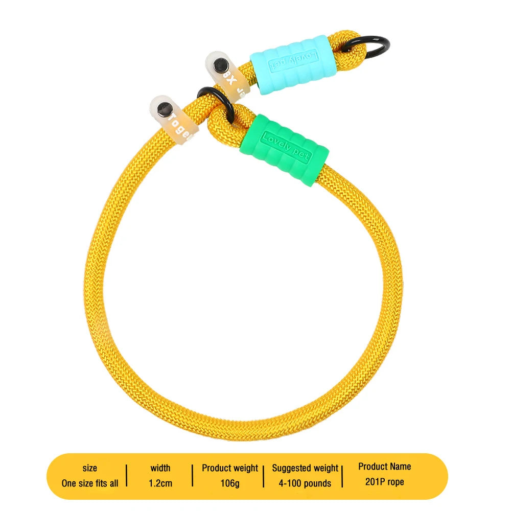 Cotton Candy P-Chain Dog Leash – Anti-Slip, Wear-Resistant Traction Rope