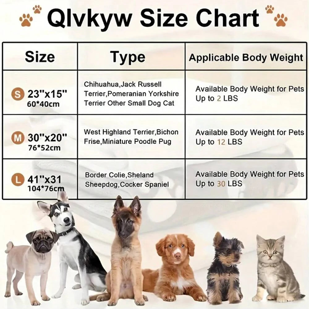 Black Soft Fluffy Pet Blanket – Warm & Cozy Cartoon Bone Design Mat for Cats and Dogs