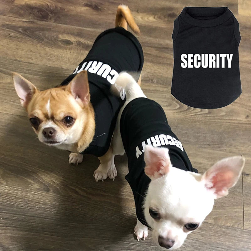 Security Dog Vest – Summer Pet T-Shirt for Small Dogs and Cats