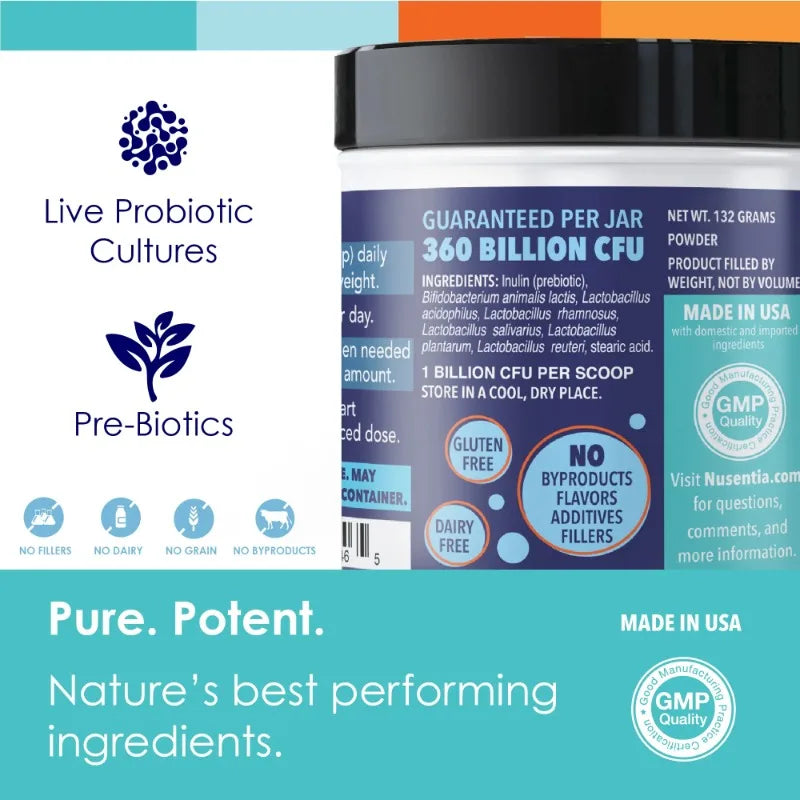 Probiotic Miracle – 360 Servings Probiotics for Dogs & Cats | Digestive, Gut & Immune Support with Prebiotics