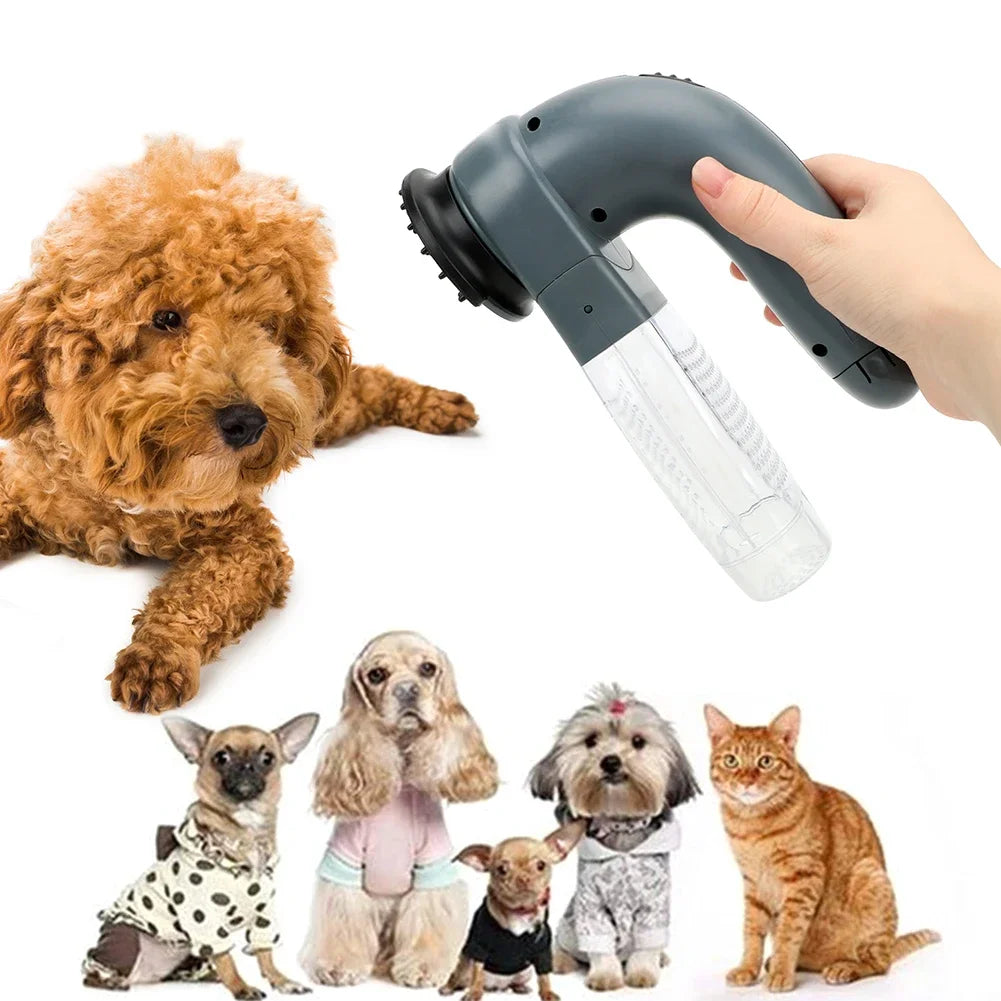 Electric Pet Hair Sucker – Portable Vacuum Grooming Brush for Cats & Dogs | Fur Remover & Suction Comb Tool for Shedding Control