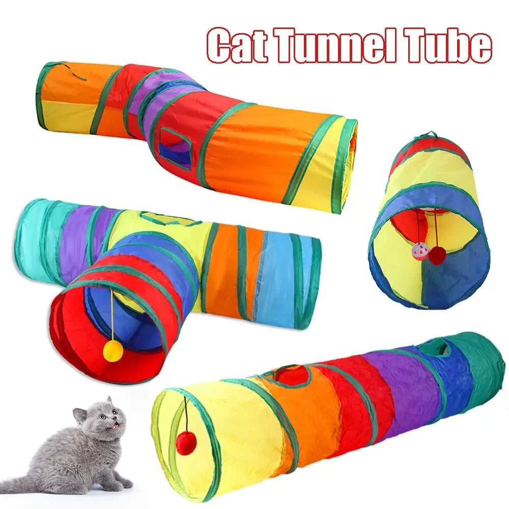 Collapsible Cat Play Tunnel – Foldable Tunnel for Hamsters, Gerbils, Rats & Small Pets