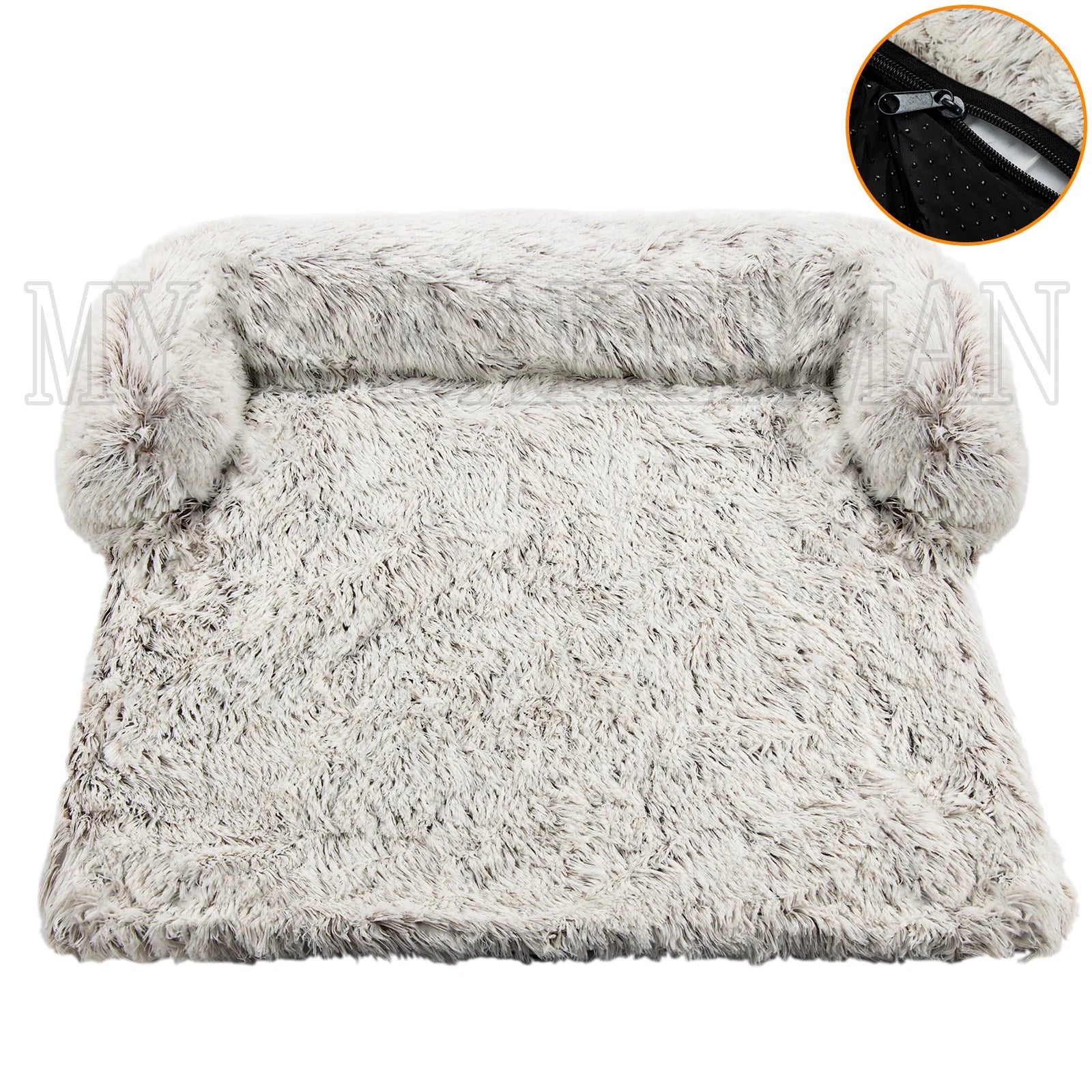 4 Styles Plush Pet Sofa Bed – Removable Washable Cover & Waterproof Upholstery for Dogs & Cats (All Seasons)