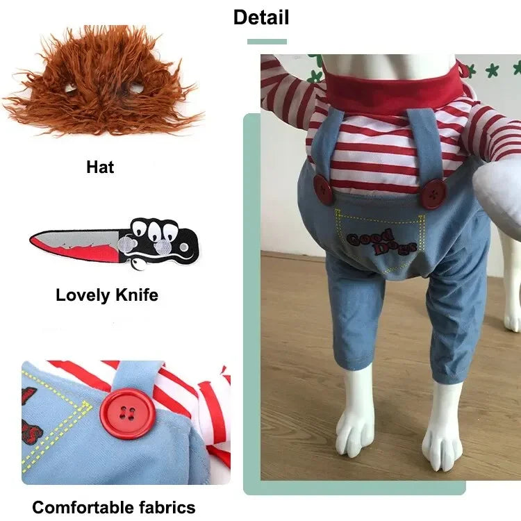 Halloween Dagger Costume – Funny Knife-Holding Outfit for Dogs & Cats