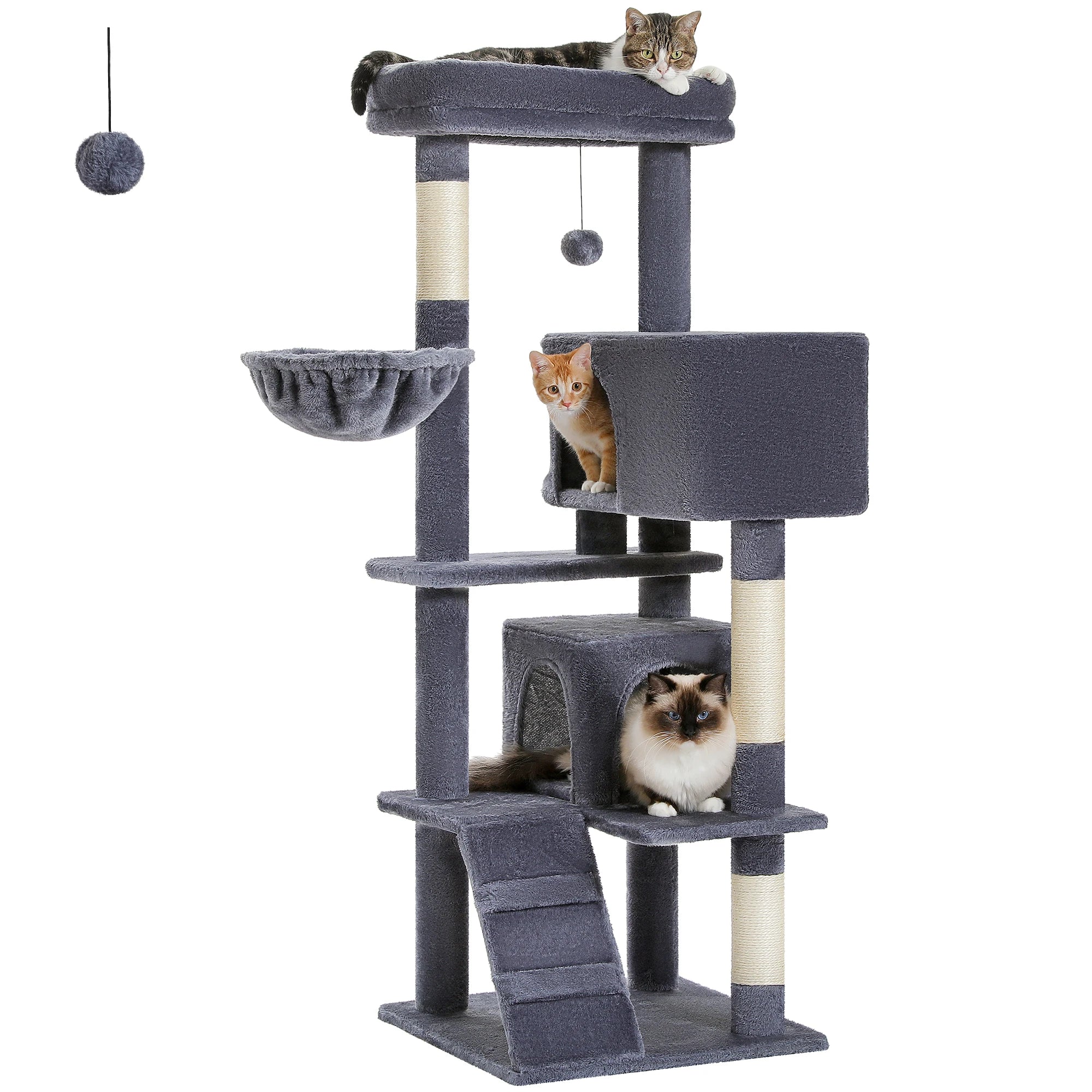 Luxury Cat Tree – Multi-Level Tower with Condos, Hammock & Scratching Posts