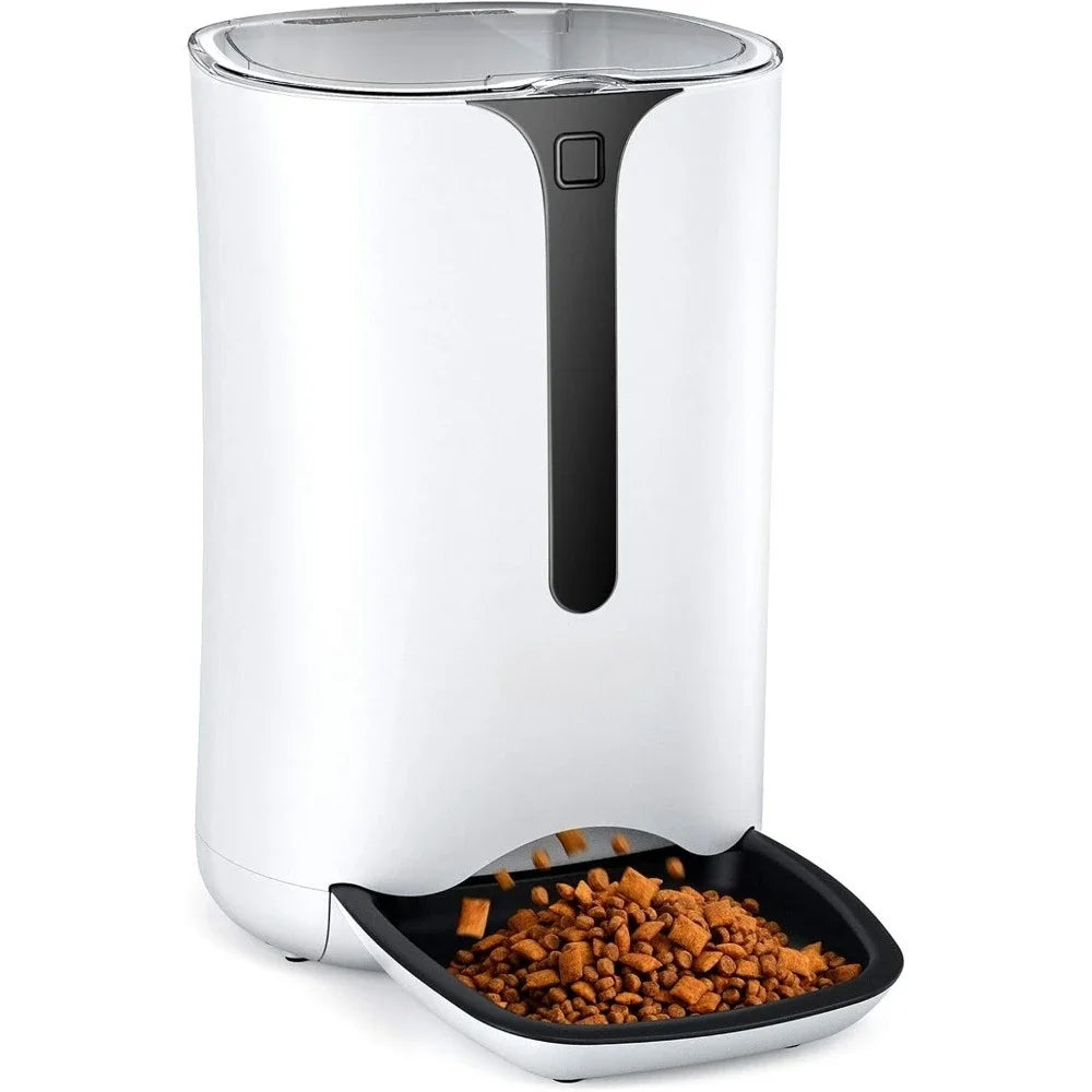 Automatic Cat Feeder – Portion Control, Voice Recording & Programmable Timer for 4 Meals Daily