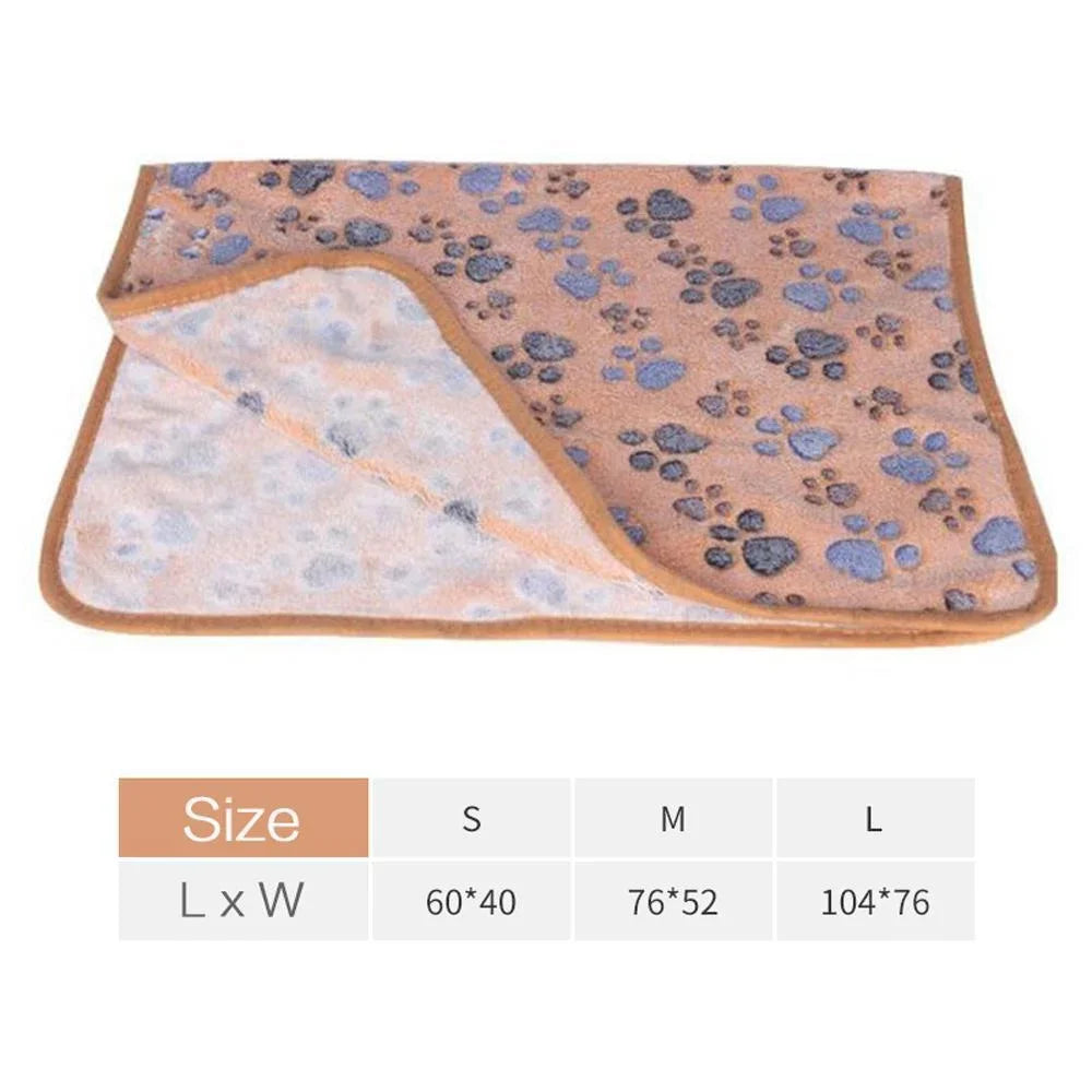 Soft Fluffy Pet Blanket – Warm & Cozy Cartoon Mat for Cats and Dogs