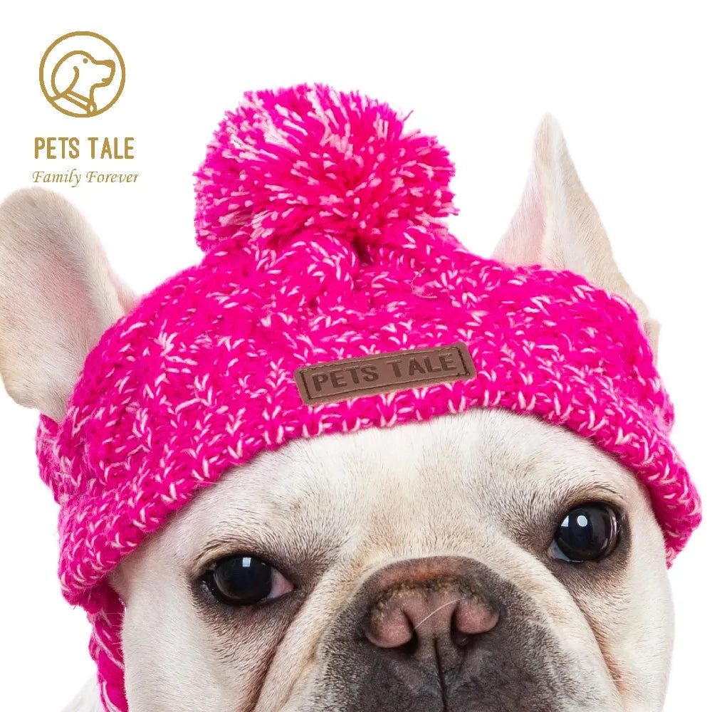 Winter Knitted Dog Hat – Warm, Windproof Pet Headwear