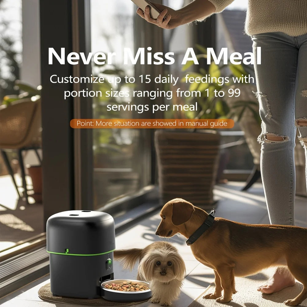 2L Smart Pet Feeder with 5G WiFi & Camera – Automatic Cat & Dog Food Dispenser with Video Monitoring