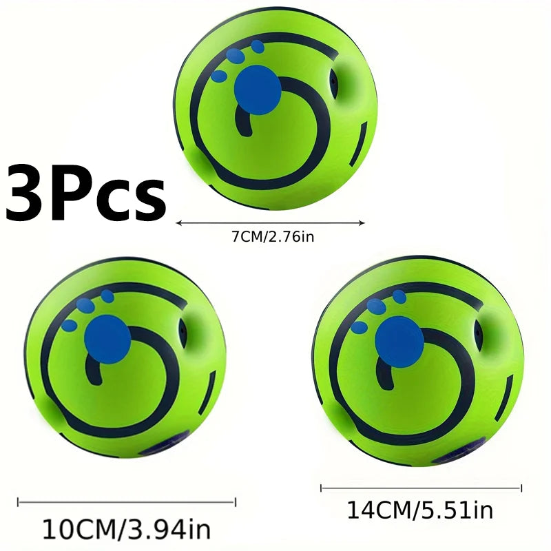 Squeaky Giggle Wobble Ball – Interactive Dog Toy with Fun Sounds for All Breeds