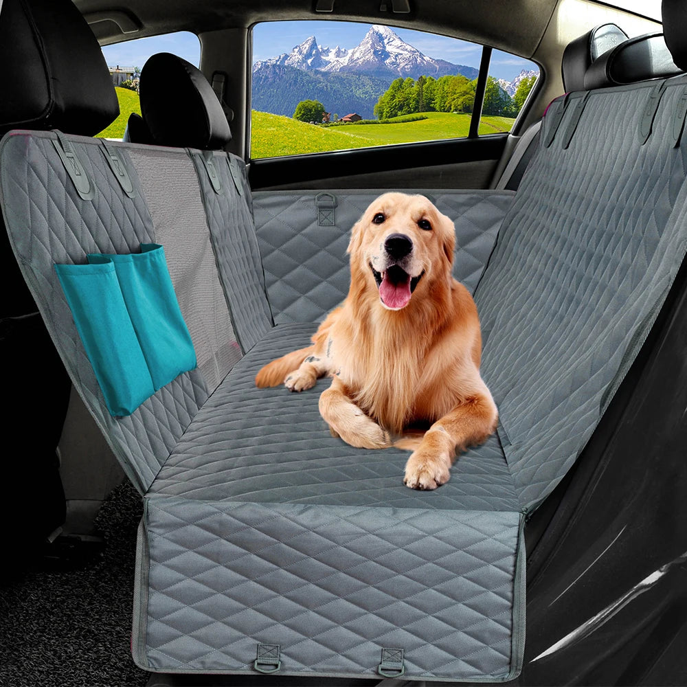 PETRAVEL Dog Car Seat Cover – Waterproof Rear Seat Hammock Protector | Pet Travel Safety Carrier Mat for Dogs