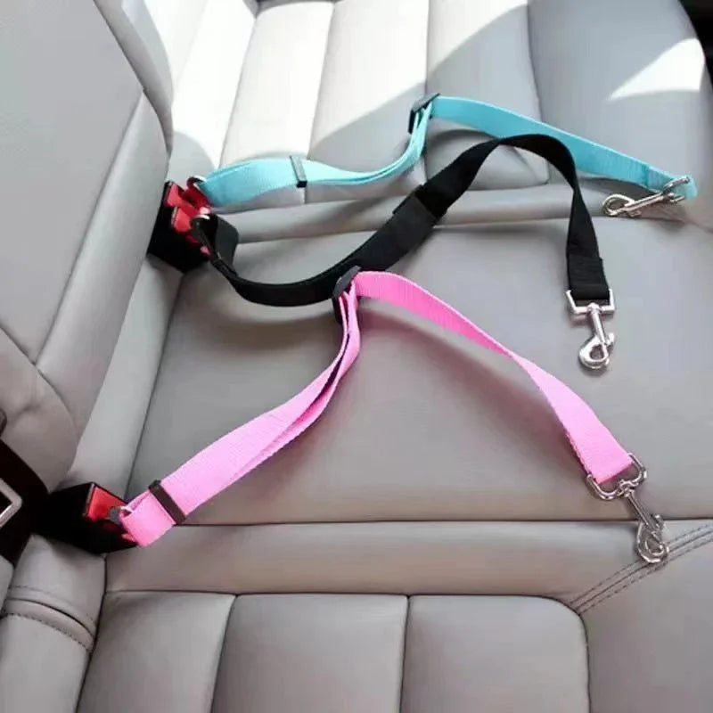 Dog Car Seat Belt – Safety Travel Harness Leash for Pets | Adjustable Breakaway Car Restraint for Dogs & Cats