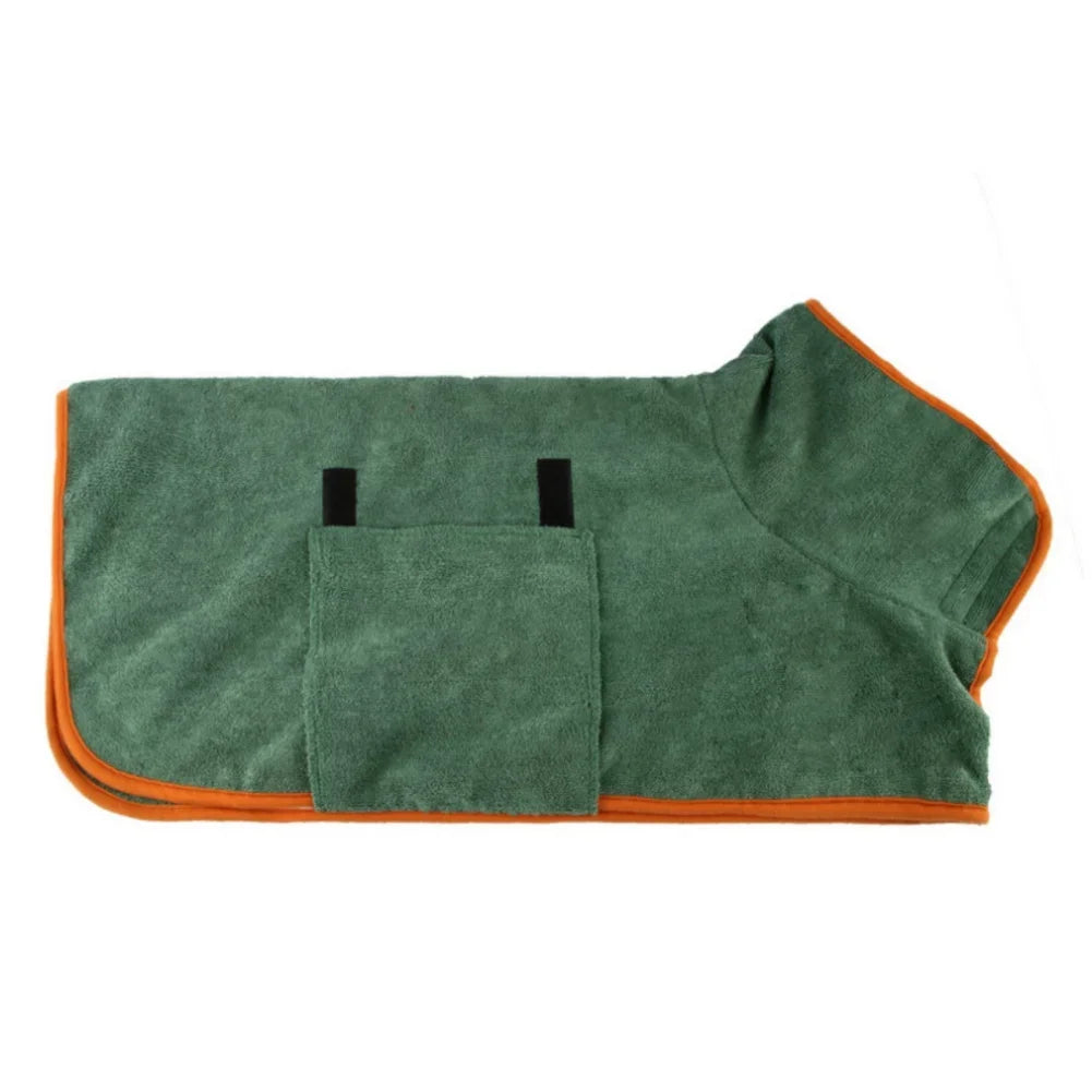 Dog Bathrobe – Quick-Dry Absorbent Towel Robe for Small, Medium & Large Dogs