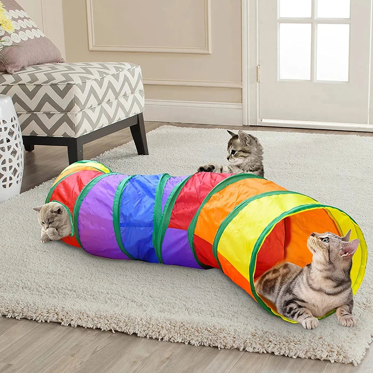Foldable Cat Tunnel Tube – Interactive Fun Toy for Cats, Kittens & Small Pets