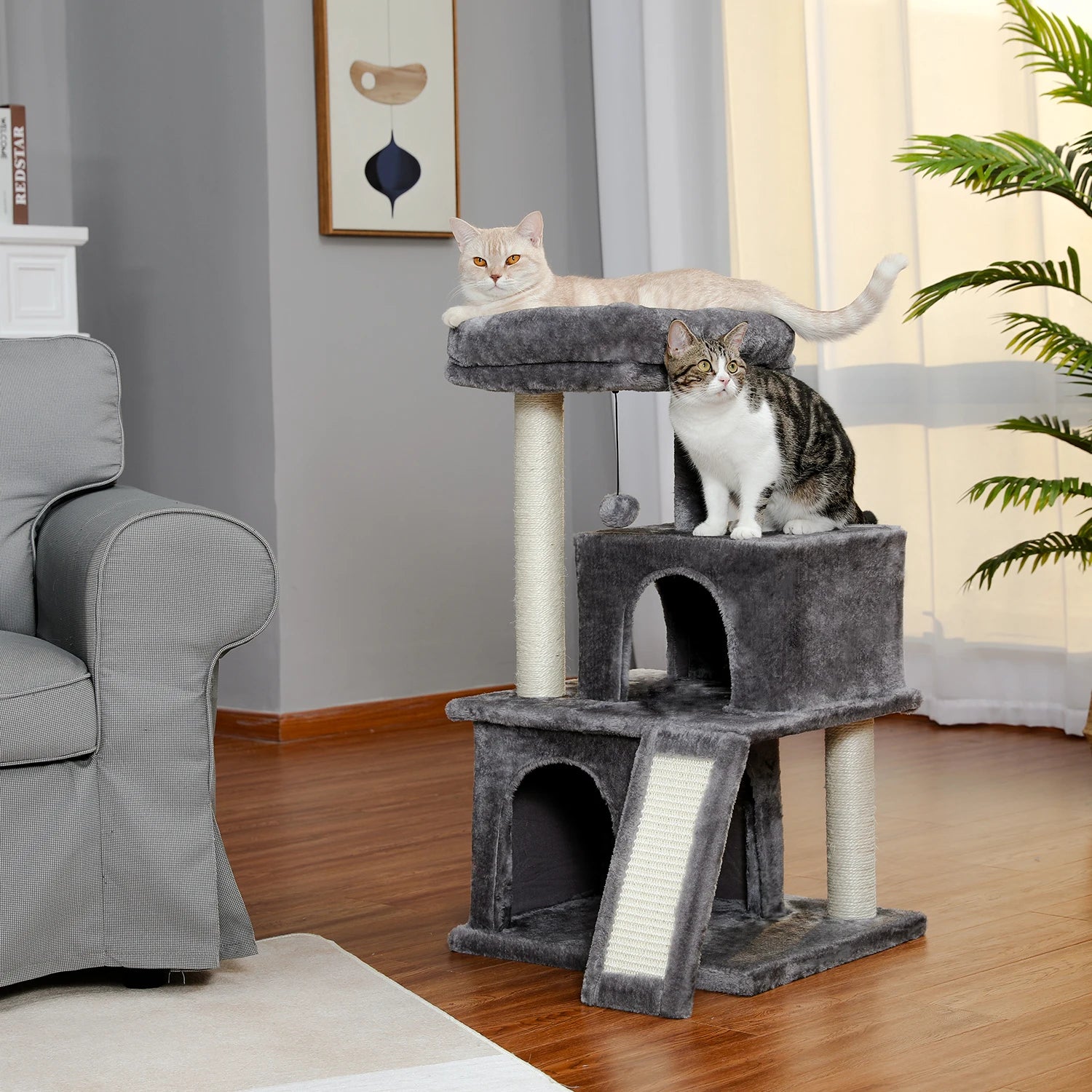 Luxury Cat Tree – Multi-Level Tower with Condos, Hammock & Scratching Posts