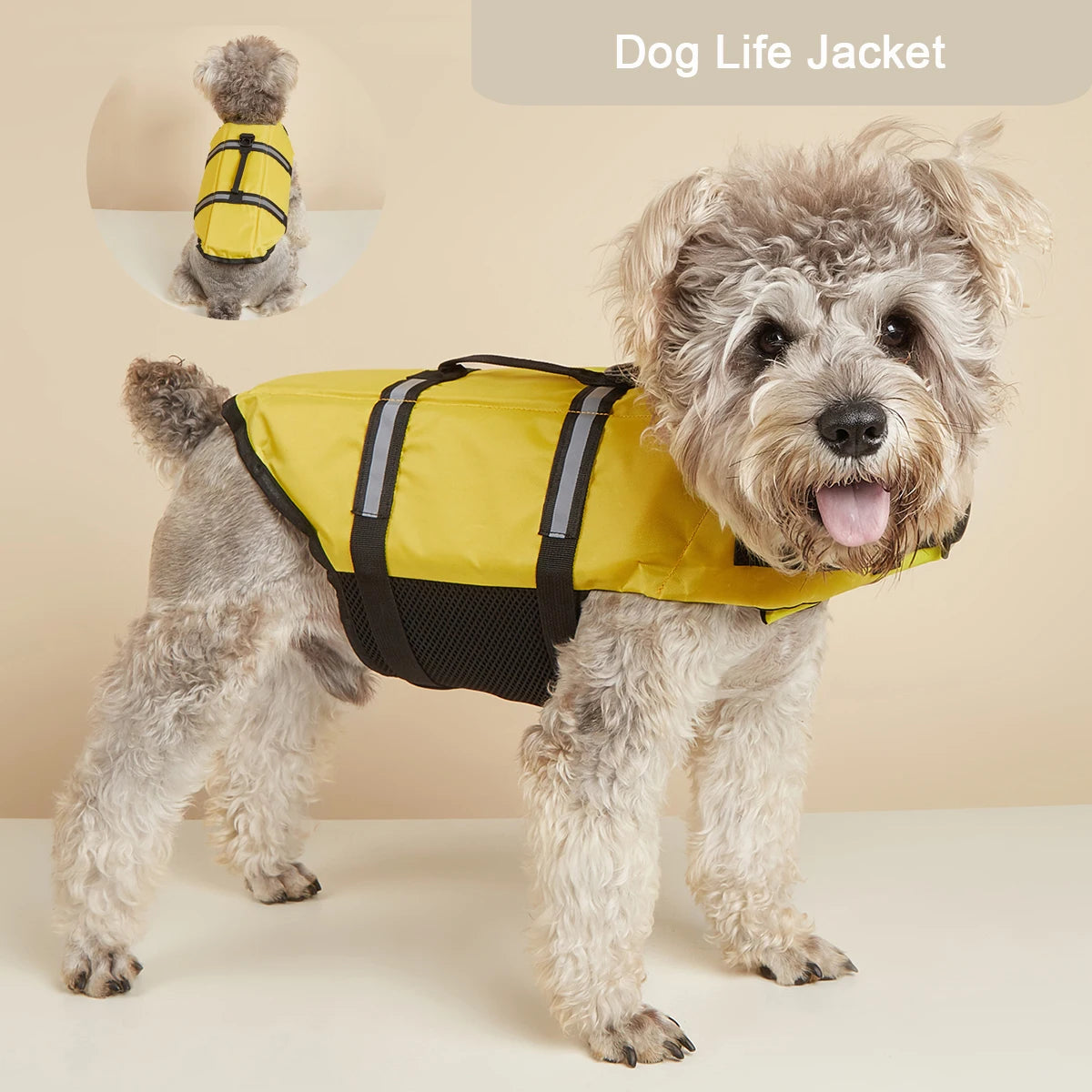 Reflective Dog Life Jacket – Adjustable Safety Swim Vest with Enhanced Buoyancy for Medium & Large Dogs
