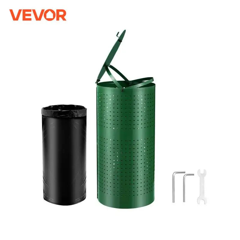 VEVOR 11.5-Gallon Outdoor Dog Poop Trash Can – Heavy-Duty Pet Waste Bin with Lid for Yard, Park, or Dog Waste Station