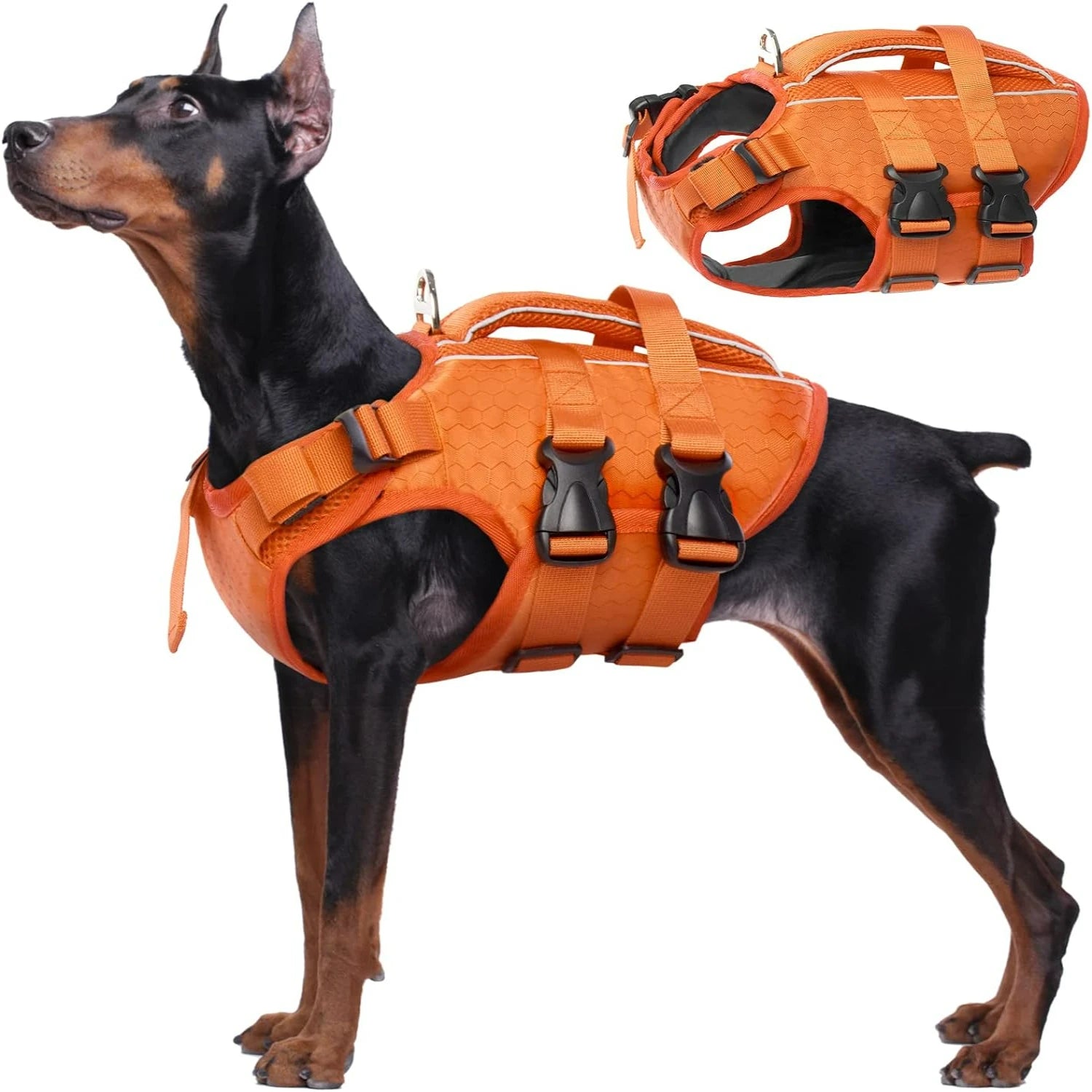 Adjustable High-Flotation Dog Life Jacket – Lightweight & Durable for All Sizes