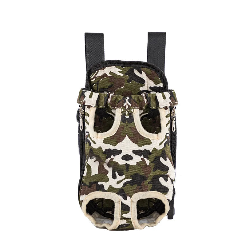 Outdoor Camouflage Dog Backpack – Breathable Pet Carrier for Travel & Transport