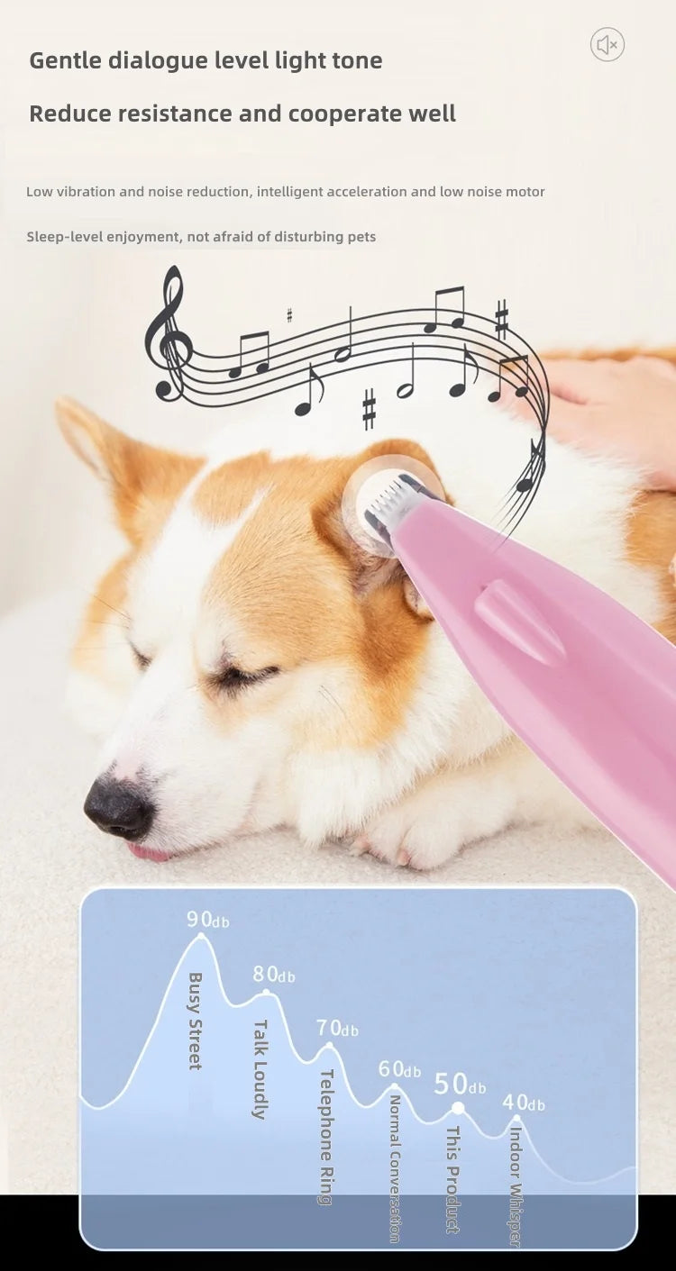 Dog Paw Trimmer – LED Grooming Clippers for Dogs & Cats, Rechargeable