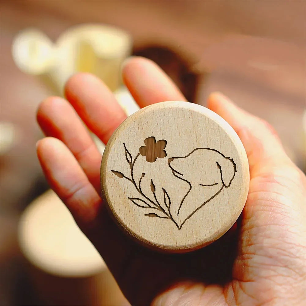Dog Memorial Box – Wooden Carved Keepsake for Pet Fur, Hair & Teeth, Pet Loss Urn Gift for Dog Lovers