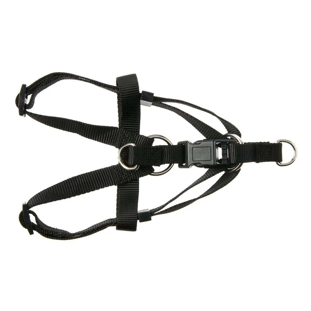 2-Pack Adjustable Step-In Dog Harness – Black, Medium Size with D-Ring Leash Clip, Comfortable Fit & Sturdy Buckle