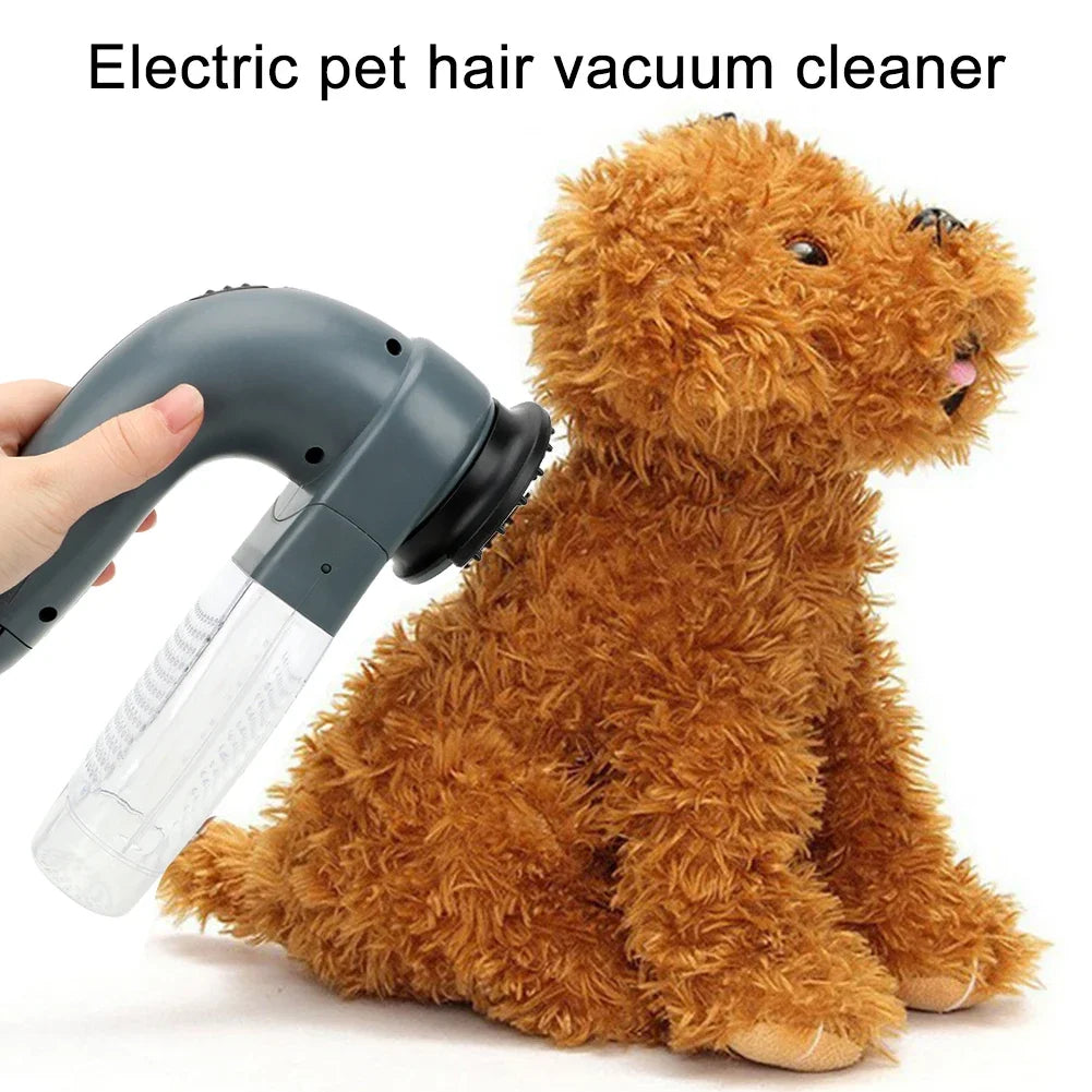 Electric Pet Hair Sucker – Portable Vacuum Grooming Brush for Cats & Dogs | Fur Remover & Suction Comb Tool for Shedding Control