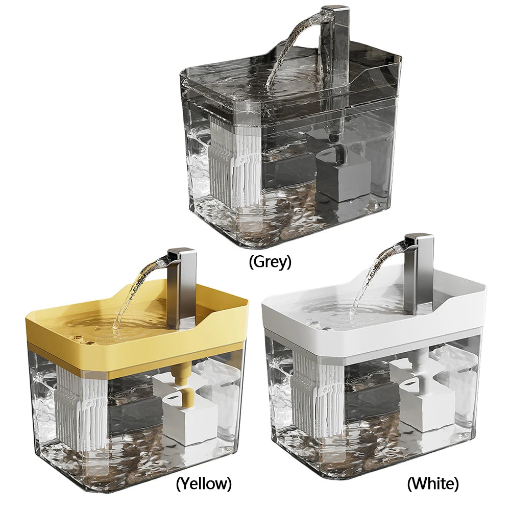 Cat Water Fountain 1.5L – USB Pet Drinking Fountain for Cats & Small Dogs with Anti-Dry Burn Protection