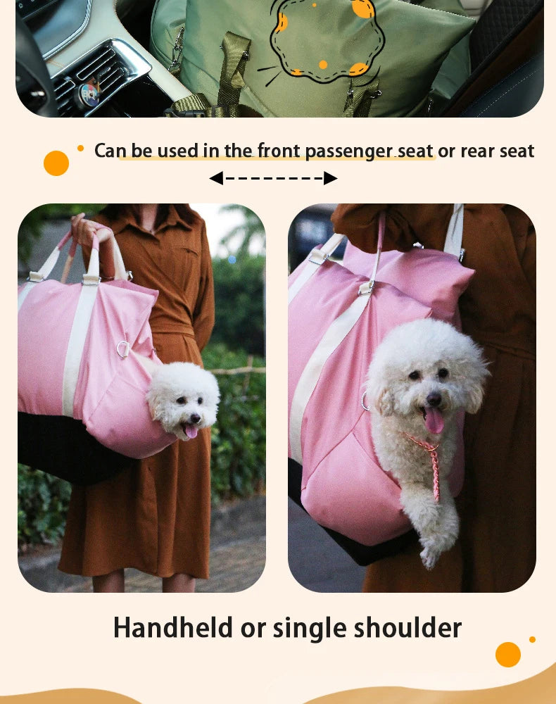 Waterproof Dog Car Seat Cover – Pet Travel Bed & Sofa Cushion for Dogs & Cats
