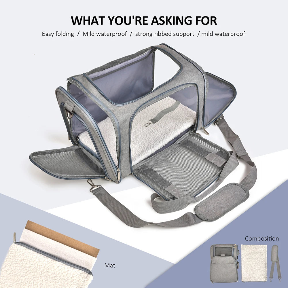 Dog Carrier Backpack – Soft-Sided Airline Approved Travel Bag for Small Pets