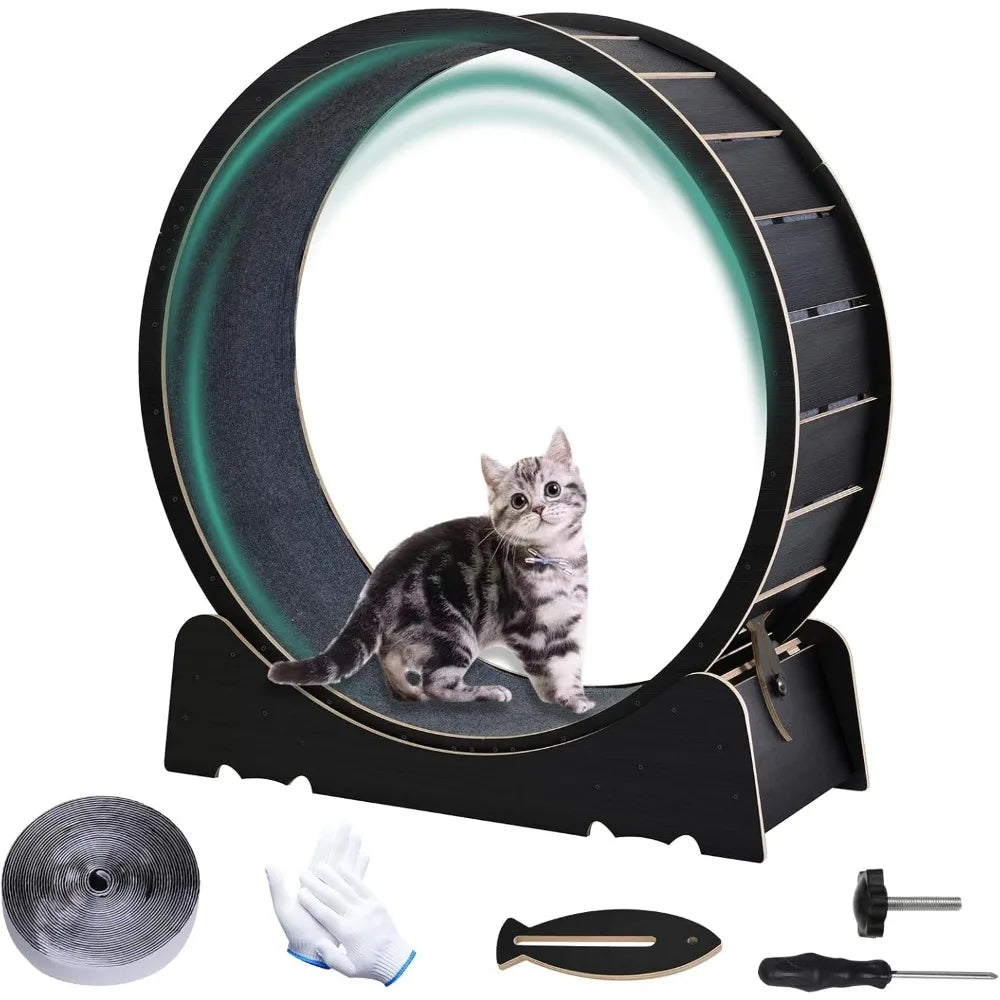 Large Cat Exercise Wheel – 40" Indoor Running Treadmill for Cats