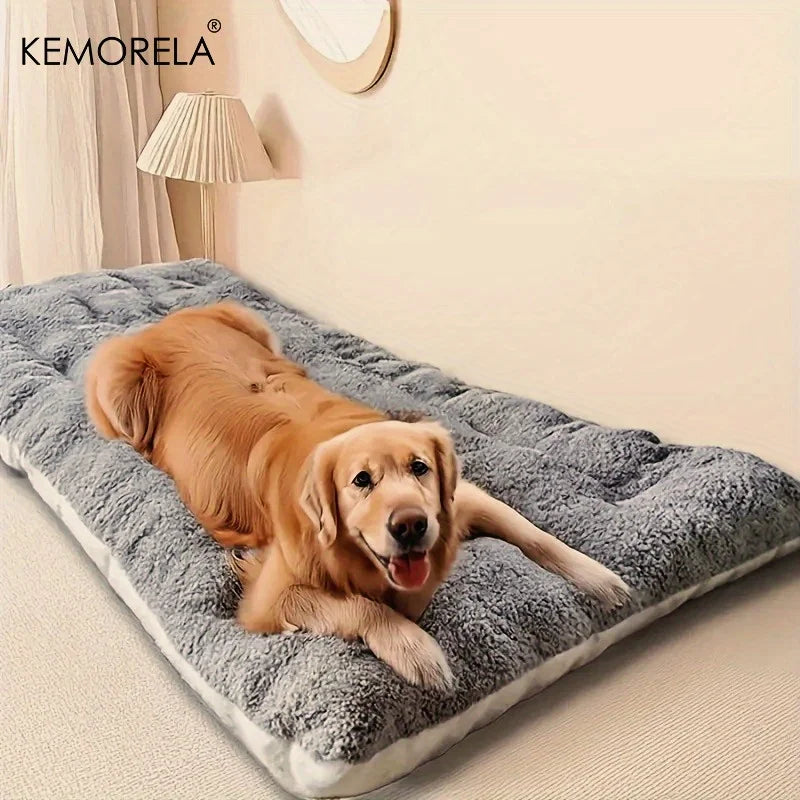 KEMORELA Extra Large Plush Dog Bed – Thickened Super Soft Sofa Mat for Small, Medium & Large Dogs