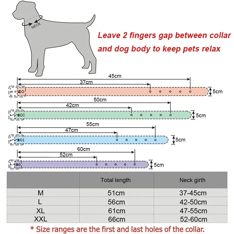 Adjustable Wide Rivet Dog Collar – Durable PU Leather Collar for Medium & Large Dogs | Protective Pet Neckwear