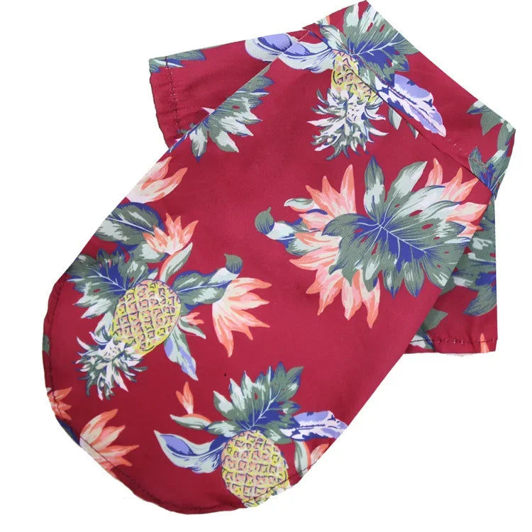 Hawaiian Style Summer Dog Shirt – Beach Vibes Pet Clothing for Small & Medium Dogs