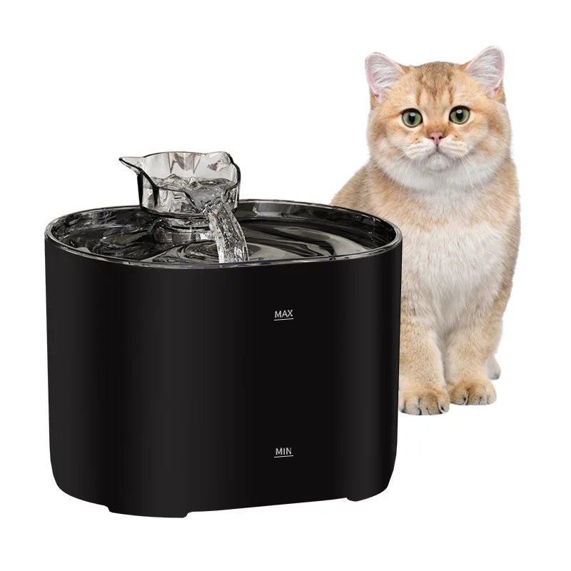 Quiet Cat Ear Design Pet Water Fountain – Automatic Recirculating Drinking Dispenser with USB Electric Pump & Filter