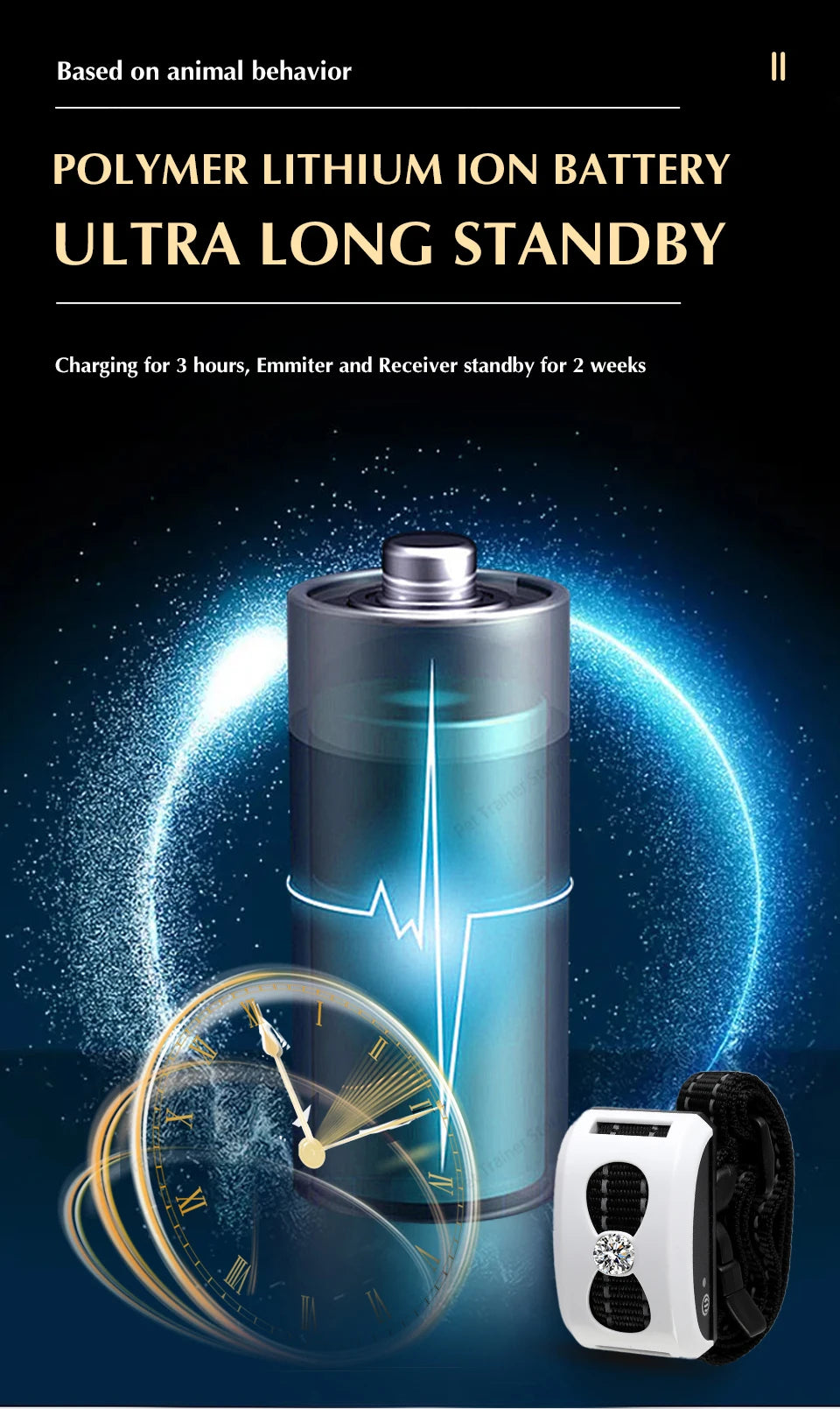 2-in-1 Wireless Dog Fence & Training Collar – Rechargeable Anti-Runaway System for Up to 3 Dogs