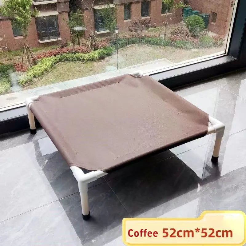 Pet Camping Bed – Elevated Folding Dog Hammock with Removable Washable Cover