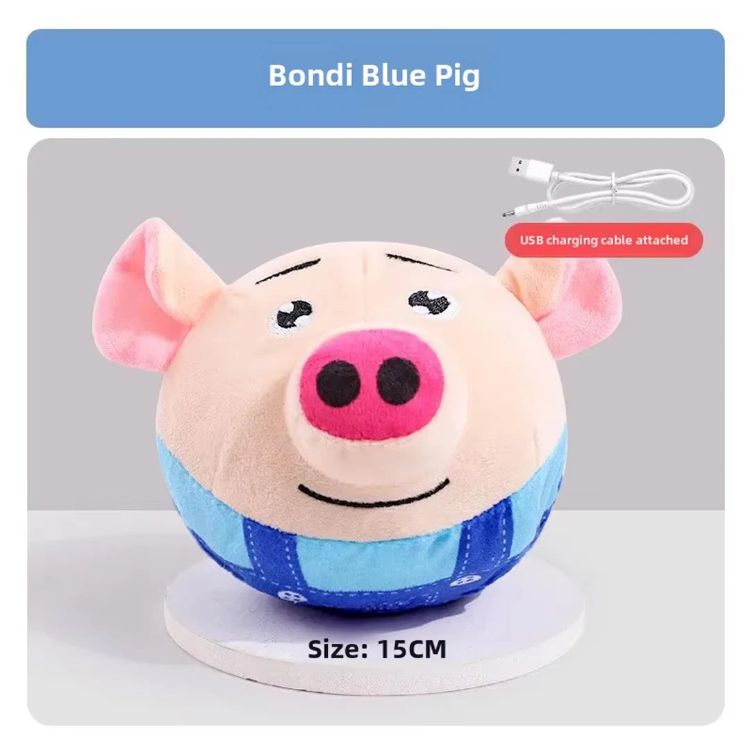 Interactive Electric Plush Jumping Dog Toy – USB Rechargeable Puzzle Toy with Clown Cartoon Design for Training & Play