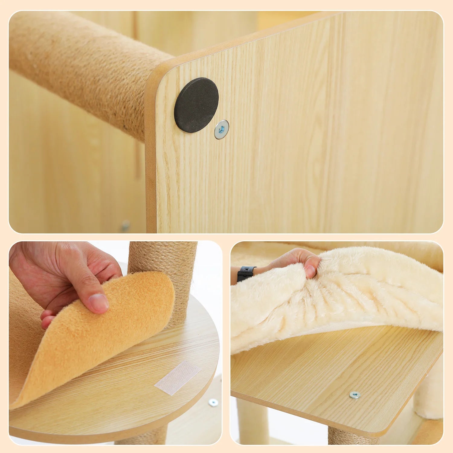 Multi-Level Cat Tree – Condo Tower with Hammock, Scratching Posts & Toys