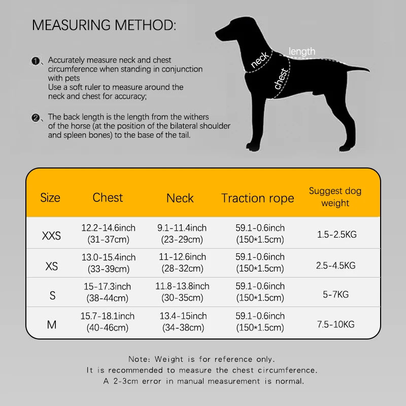 HP386 Pet Harness & Leash Set – Printed Vest Harness with 1.5m Rope
