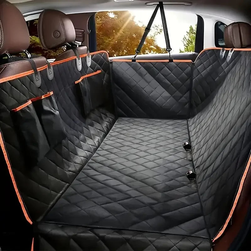 Dog Car Seat Cover for Pets – 100% Waterproof Hammock-Style Back Seat Protector | Scratch-Proof, Non-Slip, Durable & Soft for Cars and Trucks