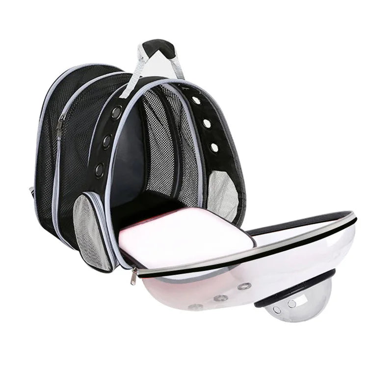 Portable Expandable Pet Backpack – Foldable Large Capacity Cat & Dog Travel Bag