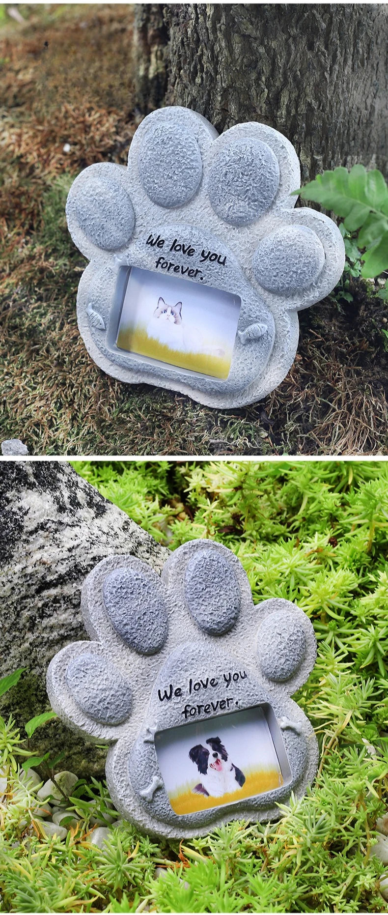 Pet Memorial Gifts for Dogs Cat, Pet Grave Markers with Photo Frames, Loss of Dog Sympathy Gift, Death Sympathy Bereavement