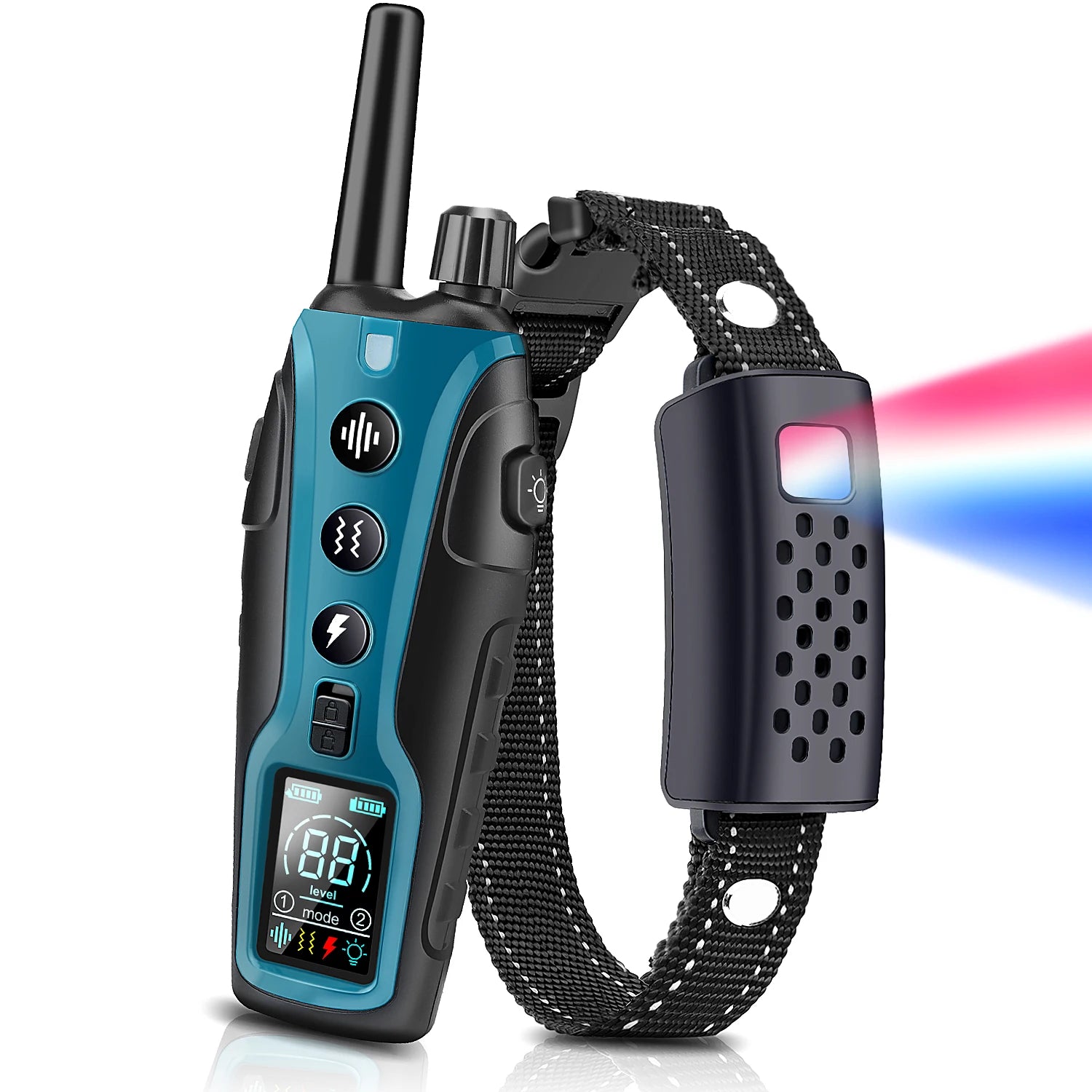 3280FT Dog Training Collar – Long Range Rechargeable Shock Collar with Beep, Vibration, Shock & Flashlight