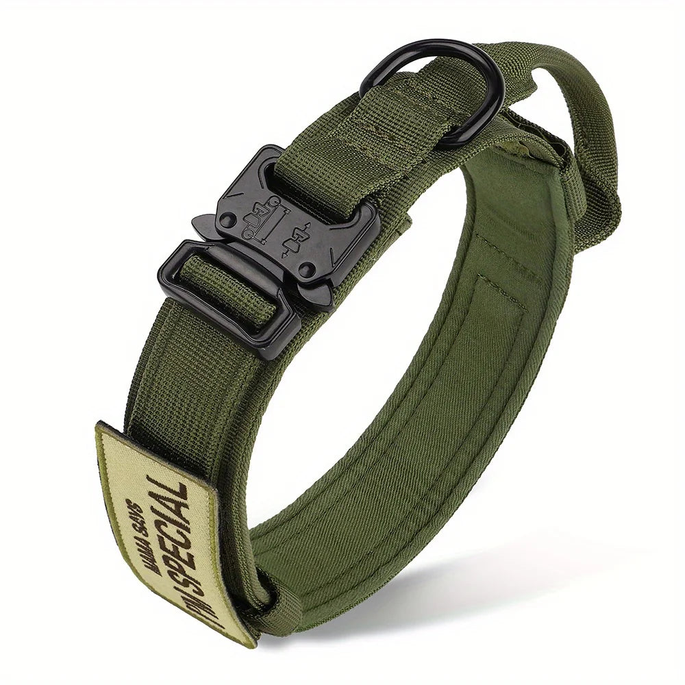 Tactical Dog Collar with Handle – Military Training Collar for Medium & Large Dogs